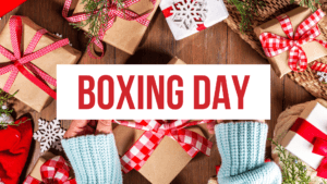 Picture of gift boxes on Boxing Day used at Anvarta