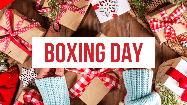Picture of gift boxes on Boxing Day used at Anvarta