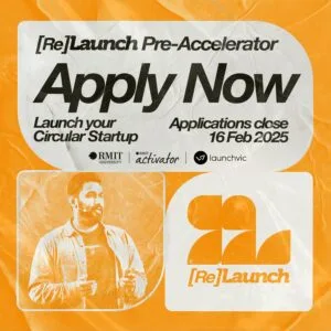 Poster used for RMIT Activator's Re-launch pre-accelerator program